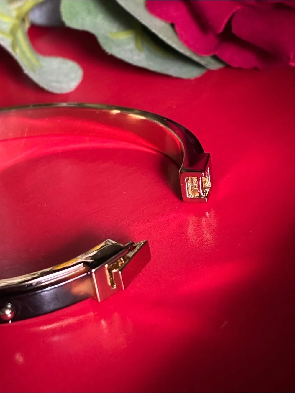 Ralph Lauren Gold-Tortoiseshell Stud Accent Bracelet
